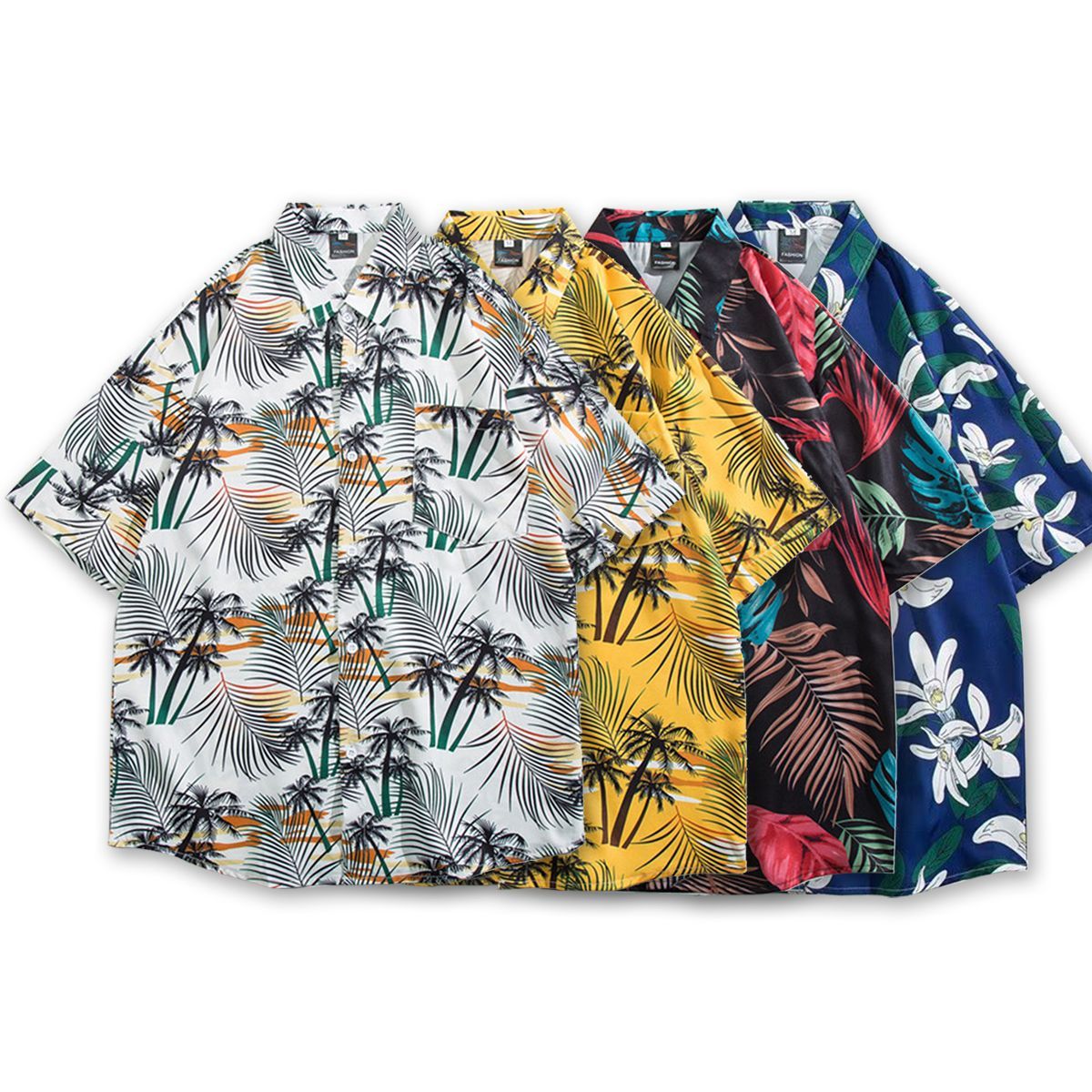 ZIMRAHYG - Camisa Manga Corta Hombre para vacaciones en la playa