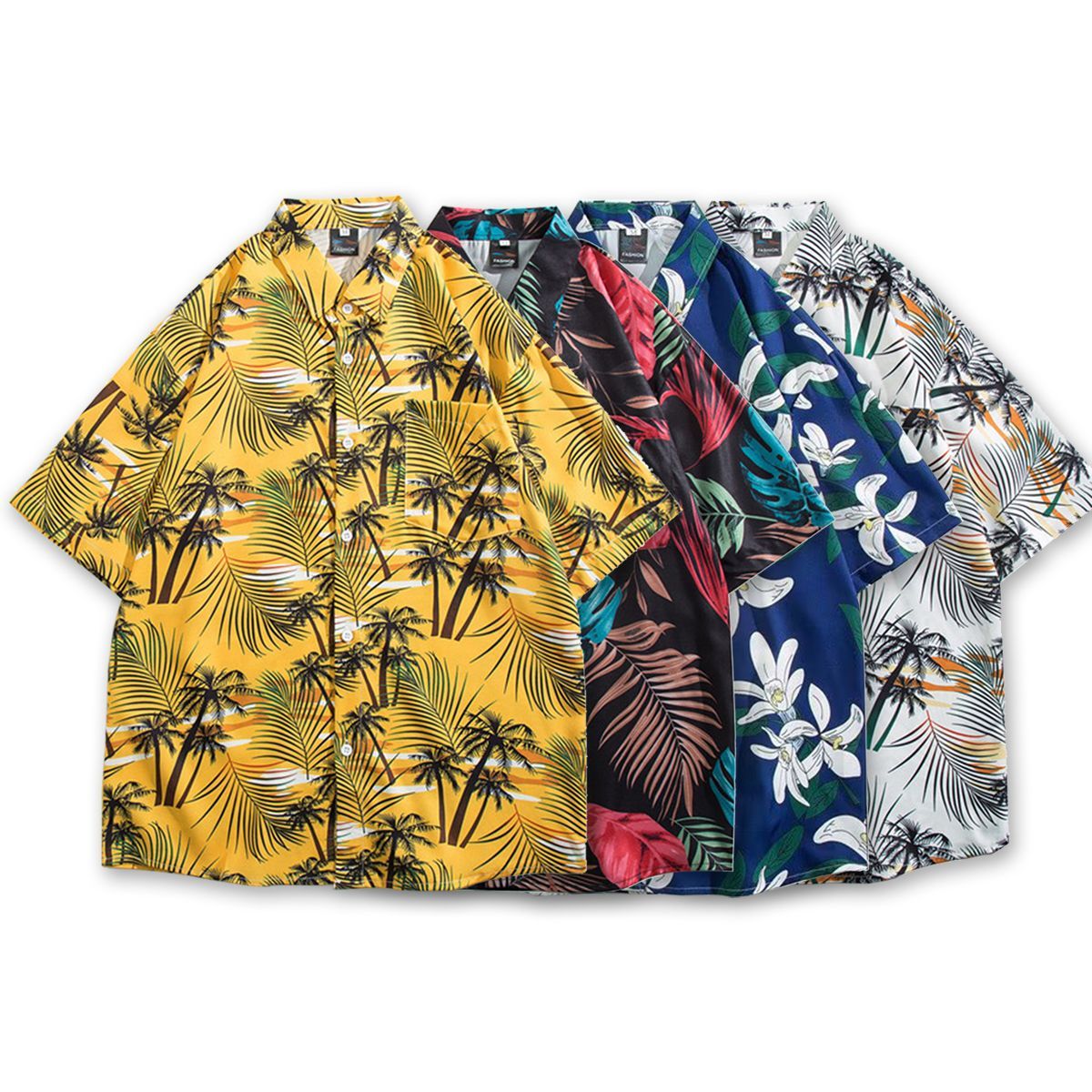 ZIMRAHYG - Camisa Manga Corta Hombre para vacaciones en la playa