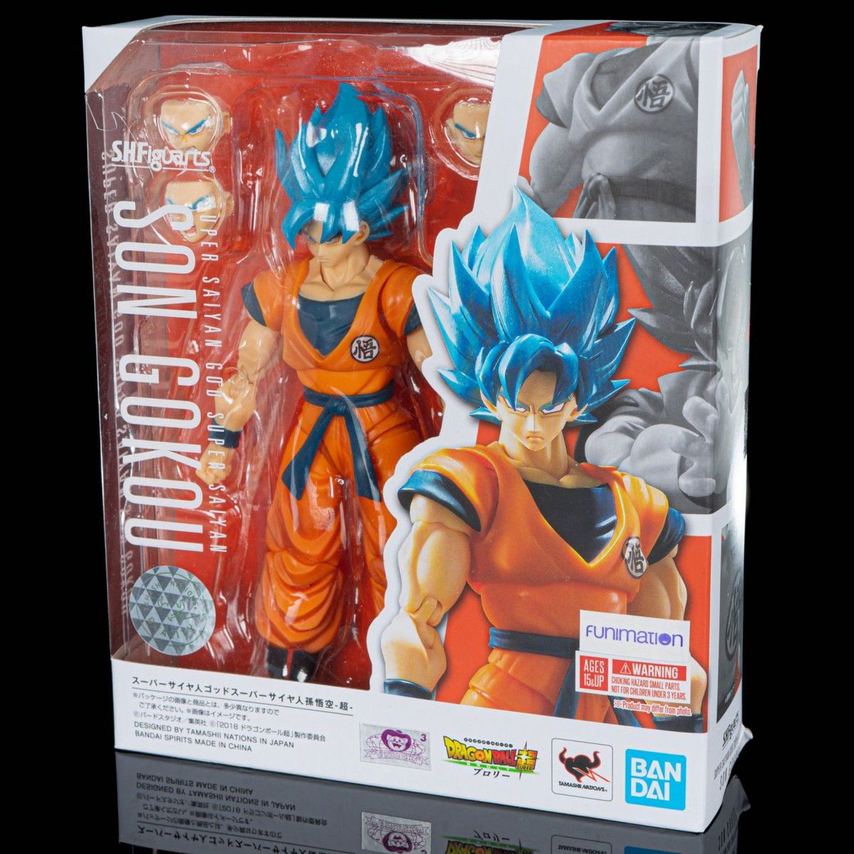 BANDAI - Dragon Ball Super SH Figuarts Super Saiyan God Goku Blue