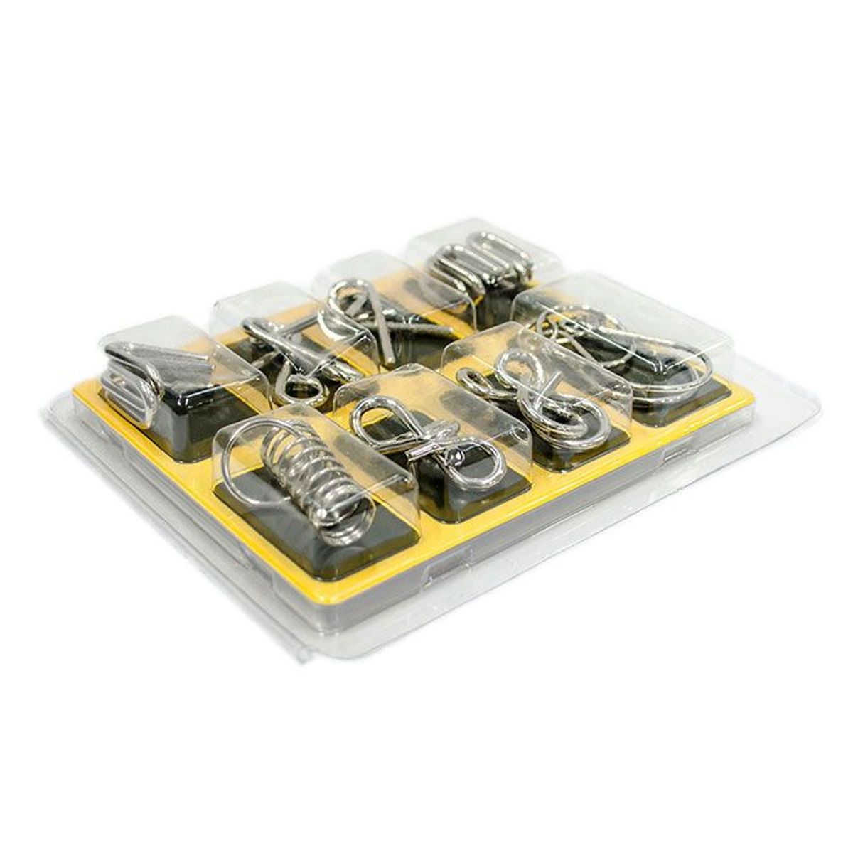 GENERICO - Puzzle De Alambres Estilo A - Amarillo METAL PUZZLE