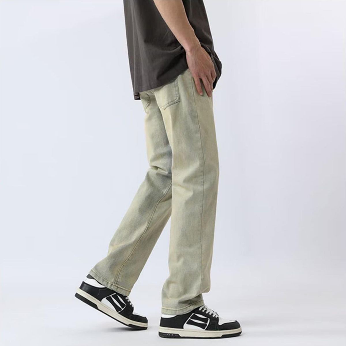 ZIMRAHYG - Jeans hombre slim pantalones jeans para varón moda hombres