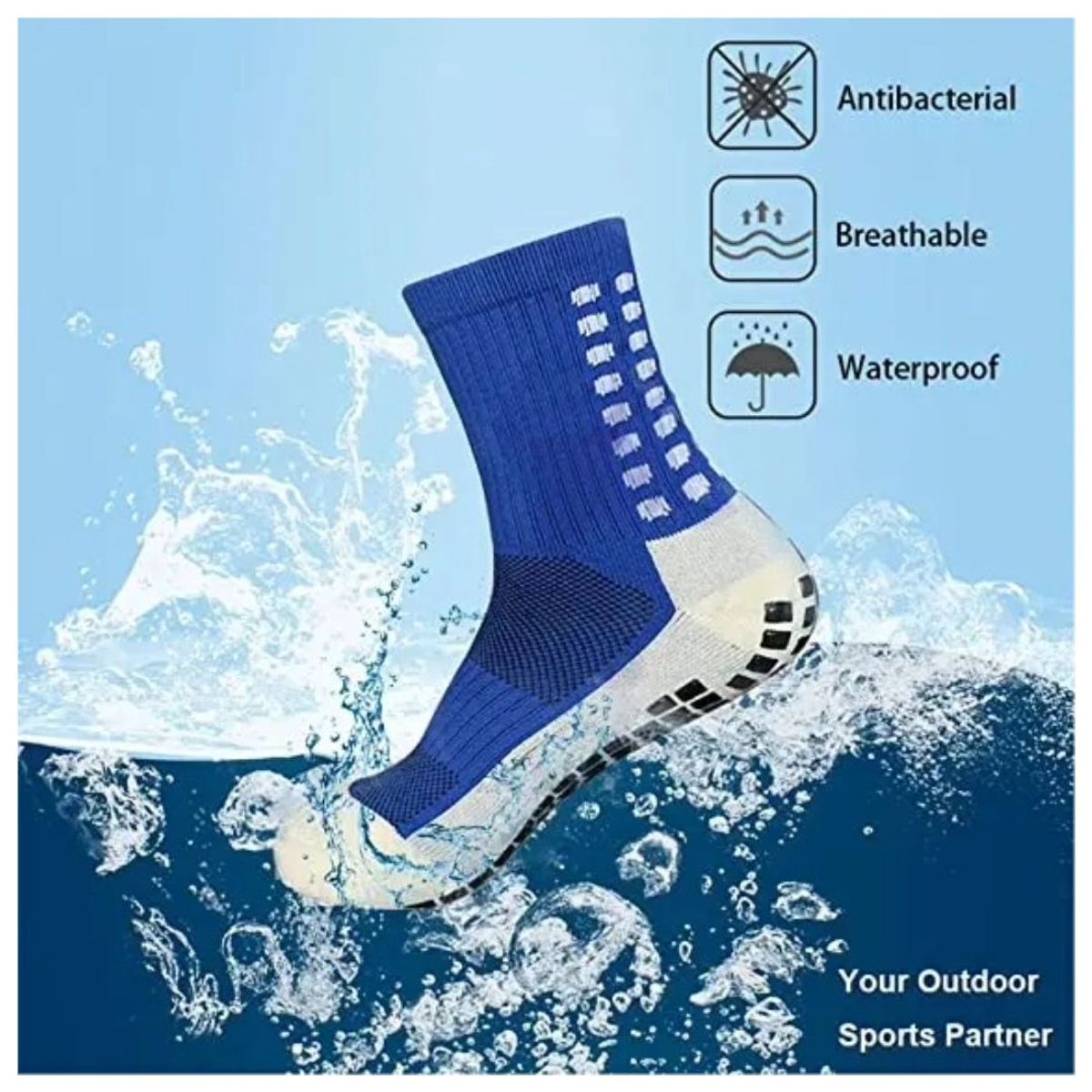 GENERICO - Medias Cortas Deportivas Antideslizante para Compresión