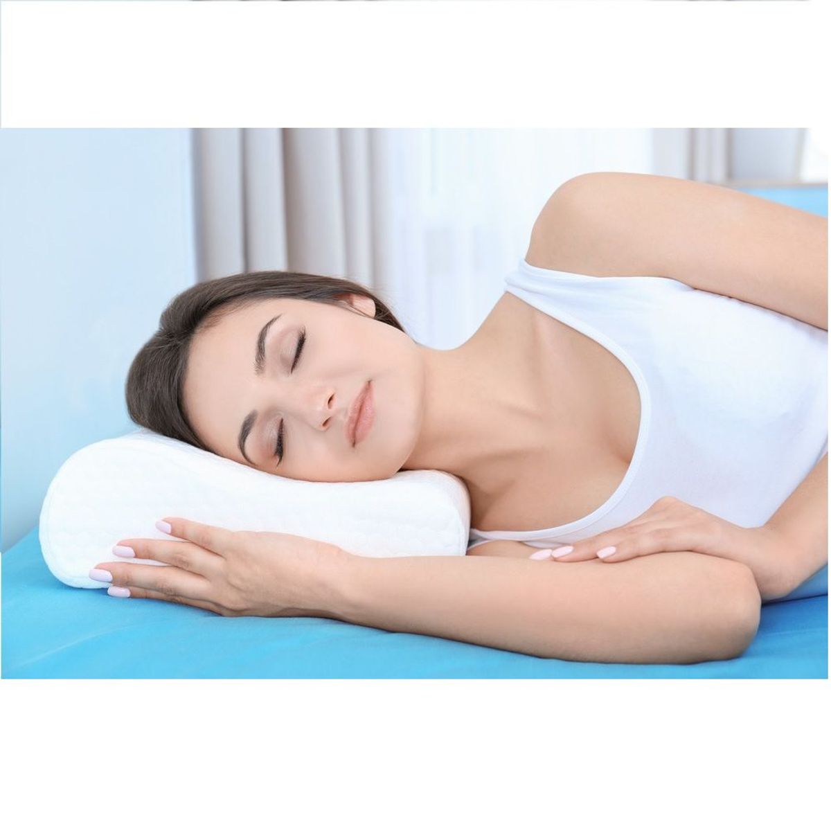 GOLDSUN - Almohada viscoelástica cervical gel con funda Grande.