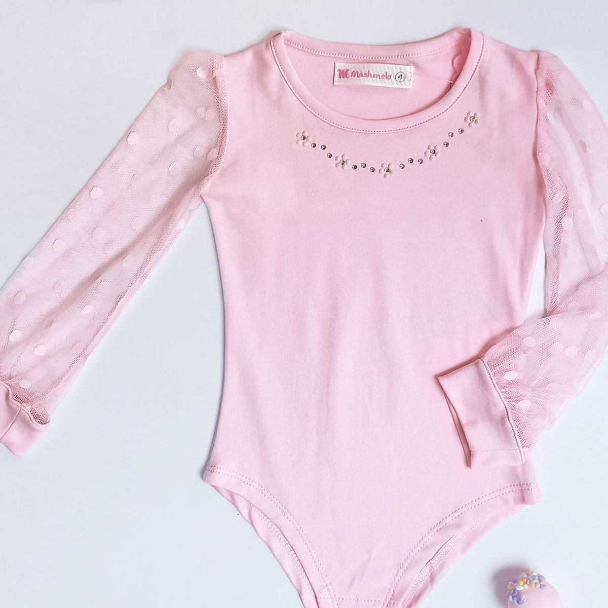 KIDS MASHMELO - BODY NIÑA ALGODÓN MANGA LARGA KIDS MASHMELO