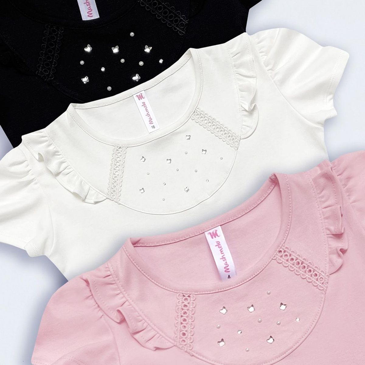 KIDS MASHMELO - BODY NIÑA ALGODÓN MANGA CORTA KIDS MASHMELO