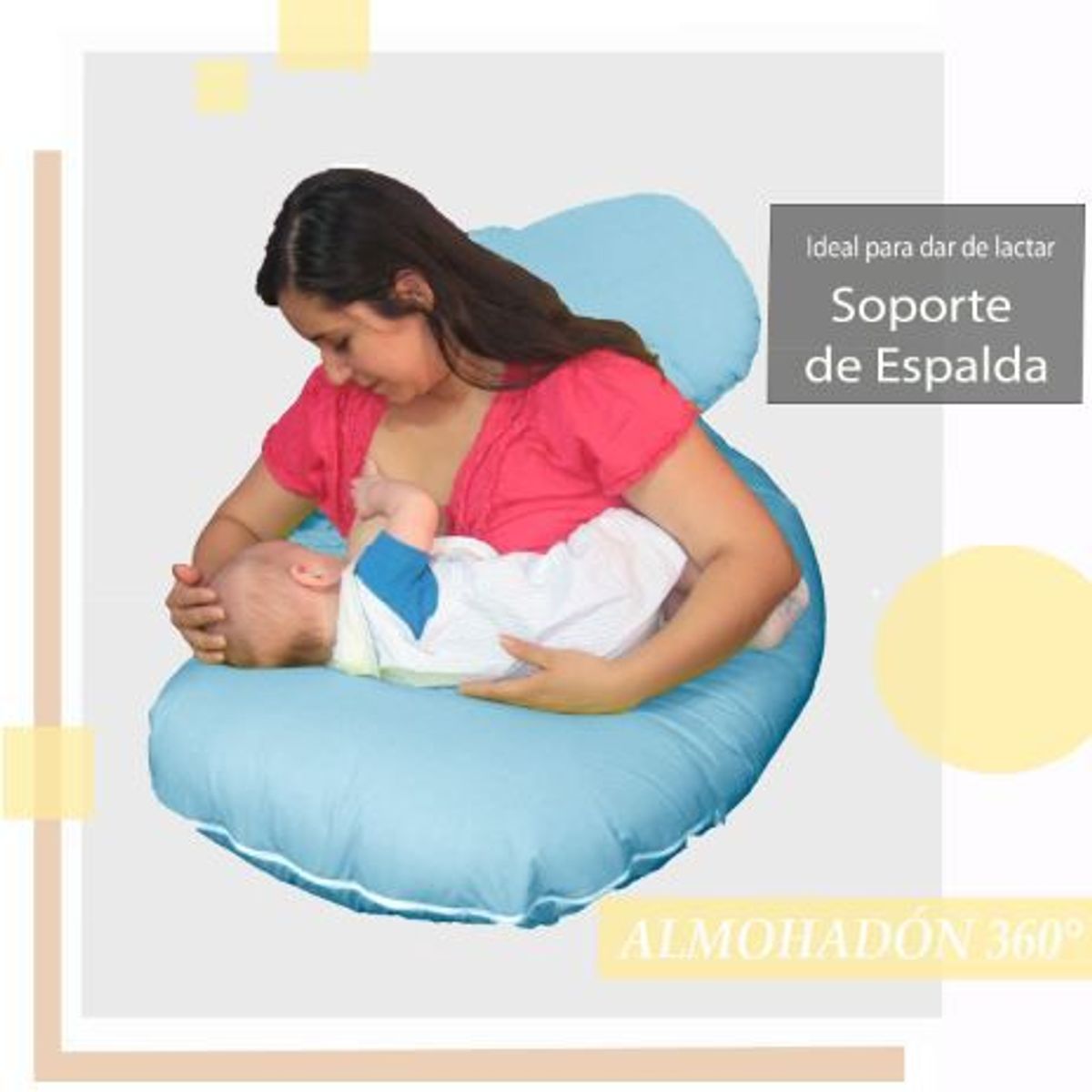 GENERICO - Almohadón 360° Antes y Después del Embarazo Celeste