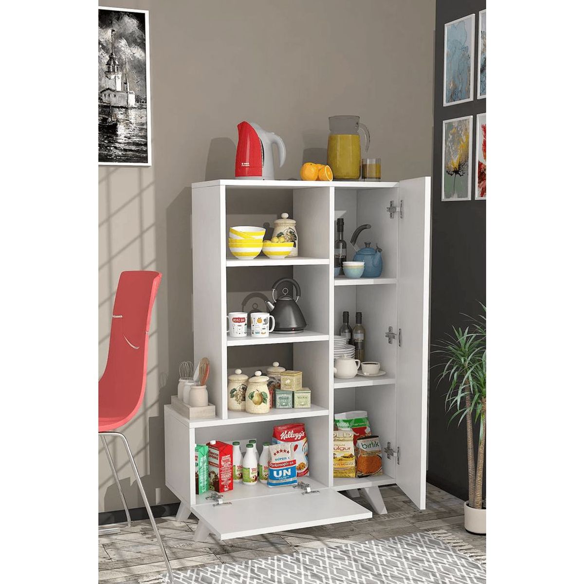 TU MESITA - Alacena de cocina 2 puertas Jordi color Blanco TU MESITA