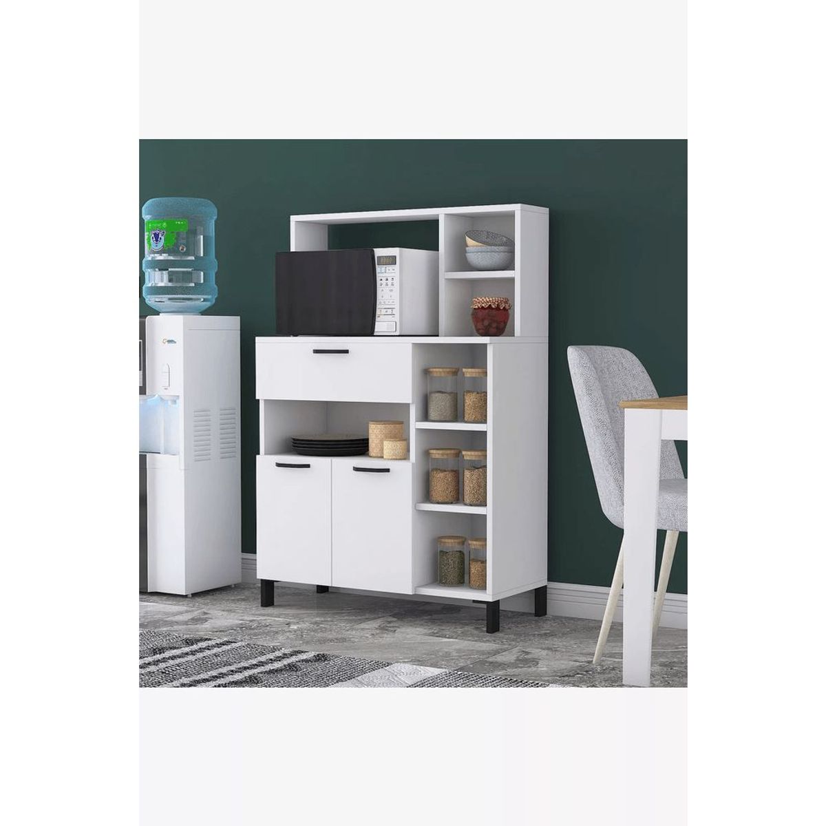 TU MESITA - Mueble para Microondas Aury color Blanco TU MESITA