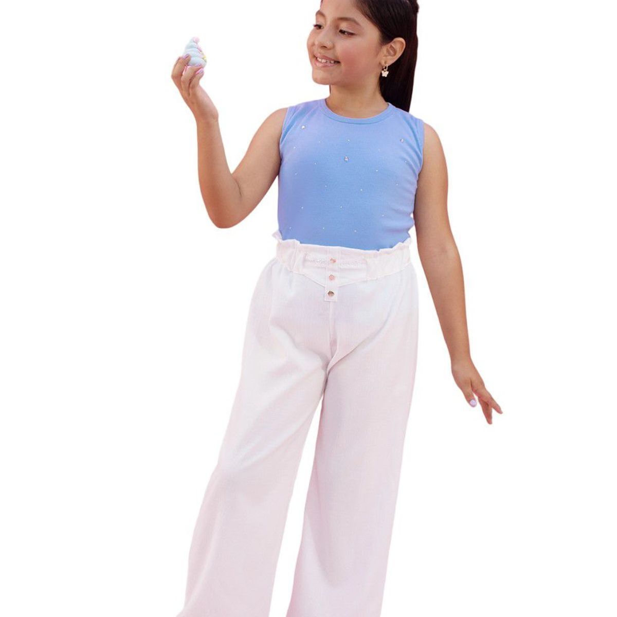 KIDS MASHMELO - BVD NIÑA  RIB CON PEDRERIA KIDS MASHMELO