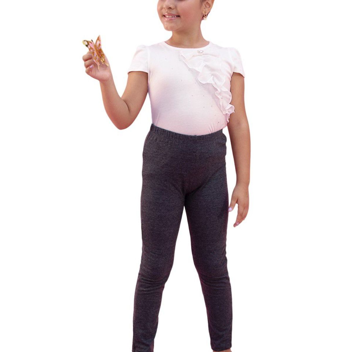 KIDS MASHMELO - POLO NIÑA ALGODÓN CON VOLANTE DE GASA KIDS MASHMELO