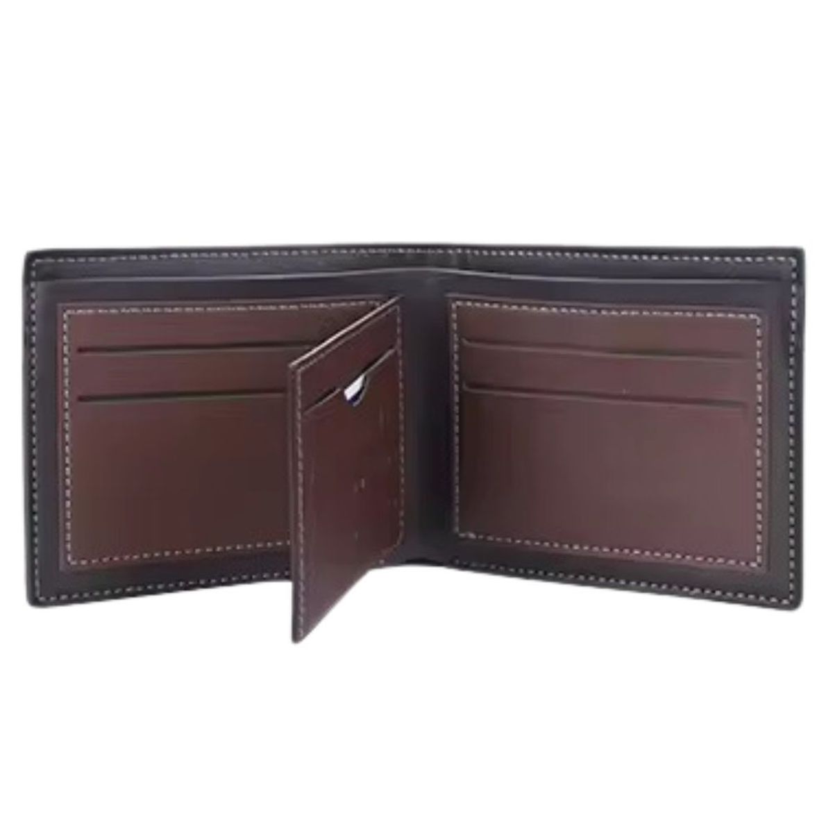 BAELLERRY - Billetera de cuero vegano PU de diseño clásico dr075