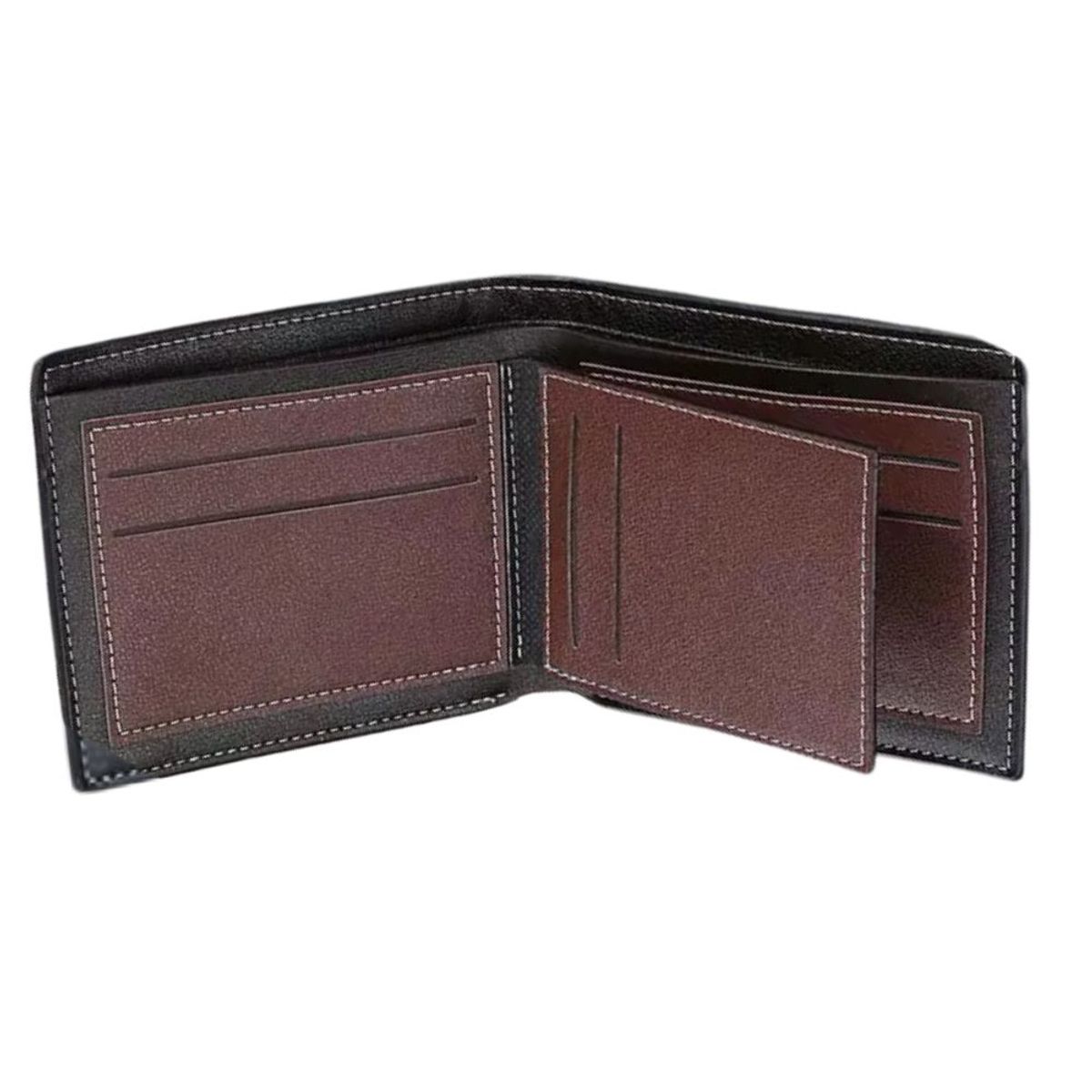 BAELLERRY - Billetera de cuero vegano PU de diseño clásico dr075