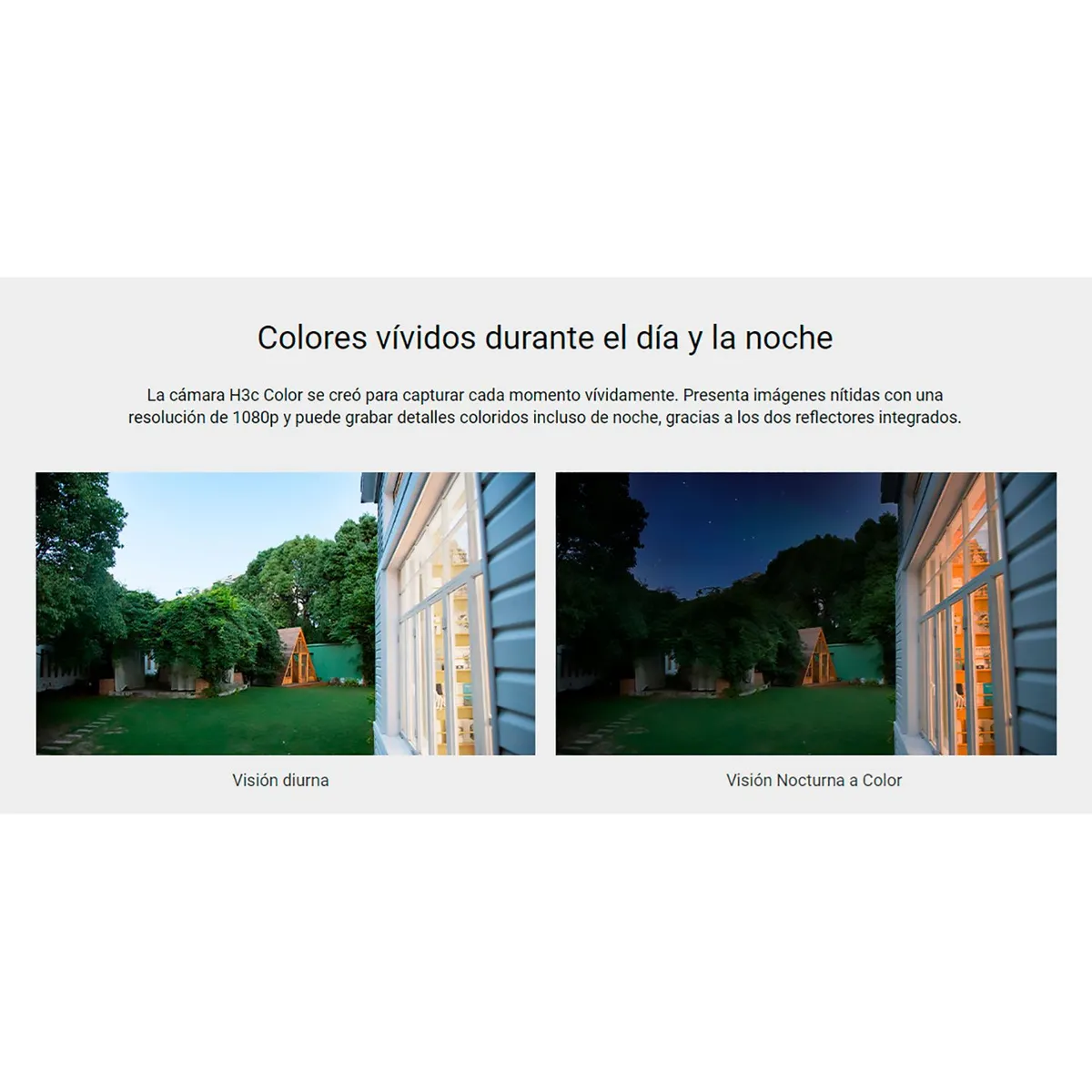 EZVIZ - Cámara Seguridad Wifi Exterior H3C COLOR 1080P Ezviz IP67 Noche Color