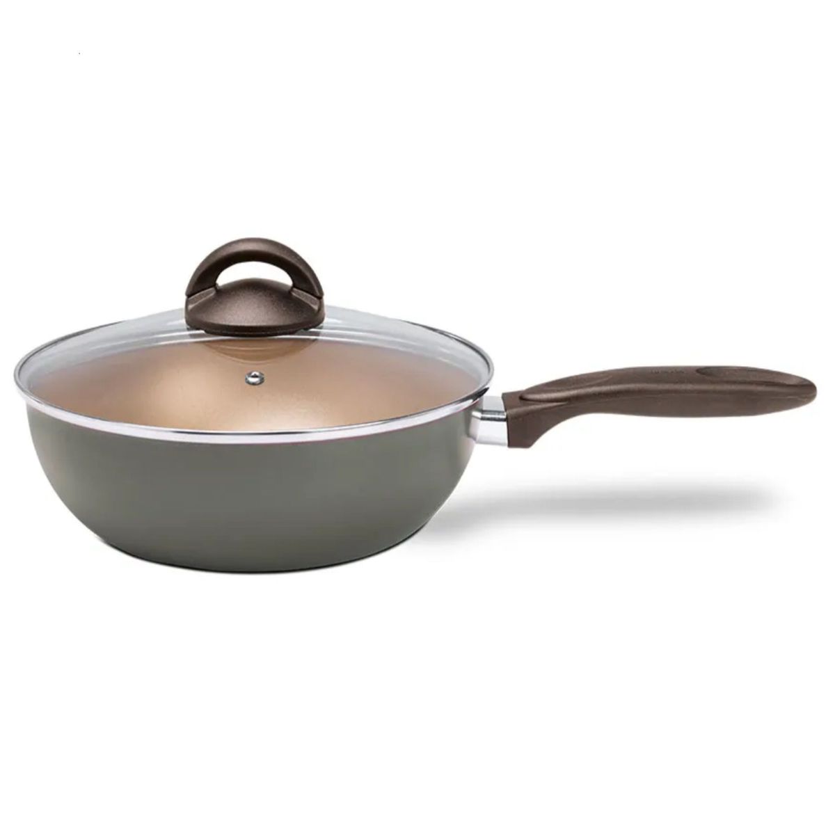 BRINOX - Wok Con Tapa 24 cm 2.3L Brinox Naturall Verde GreenPlanet