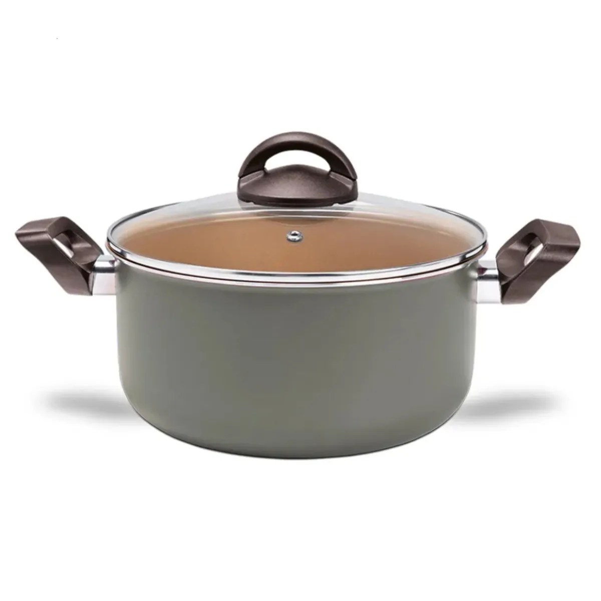 BRINOX - Cacerola Con Tapa 22cm 3.7L Brinox Naturall Verde GreenPlanet