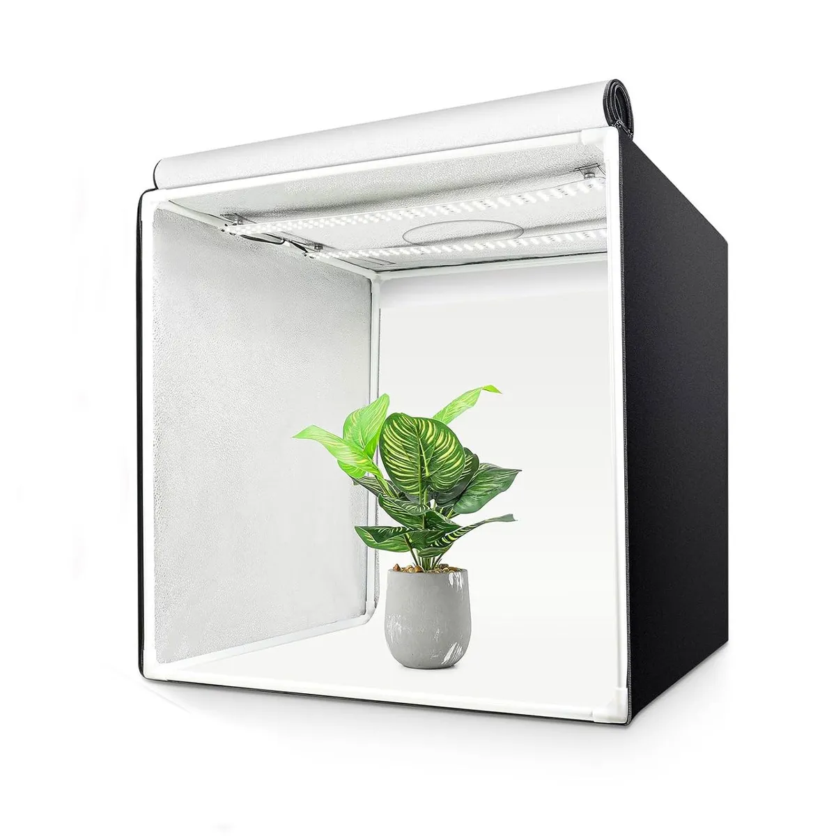 NEO DIGITAL - Caja Cubo de luz 80cm estudio fotográfico dos tiras LED regulable PS80