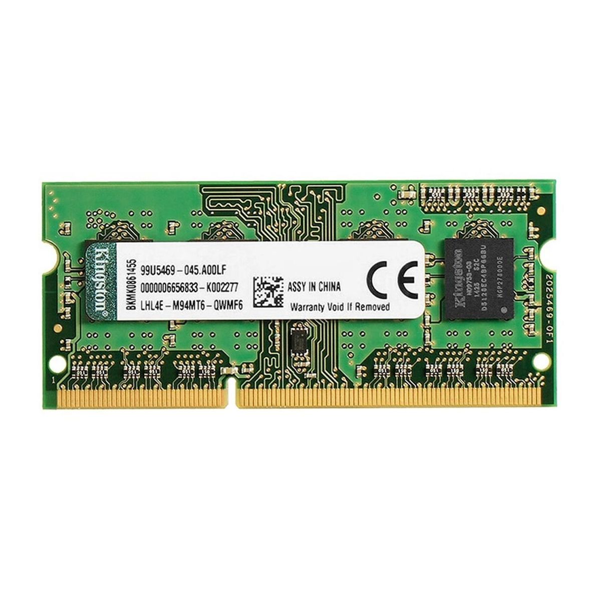 KINGSTON - Memoria Ram Kingston KVR16LS114WP 4GB DDR3L CL11 1600Mhz SODIMM