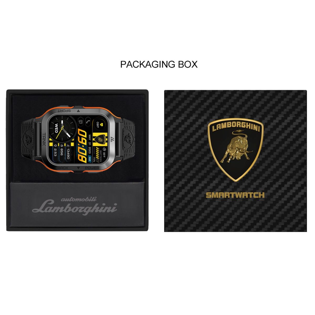 LAMBORGHINI - Smartwatch Lamborghini Aventador Q4 Negro