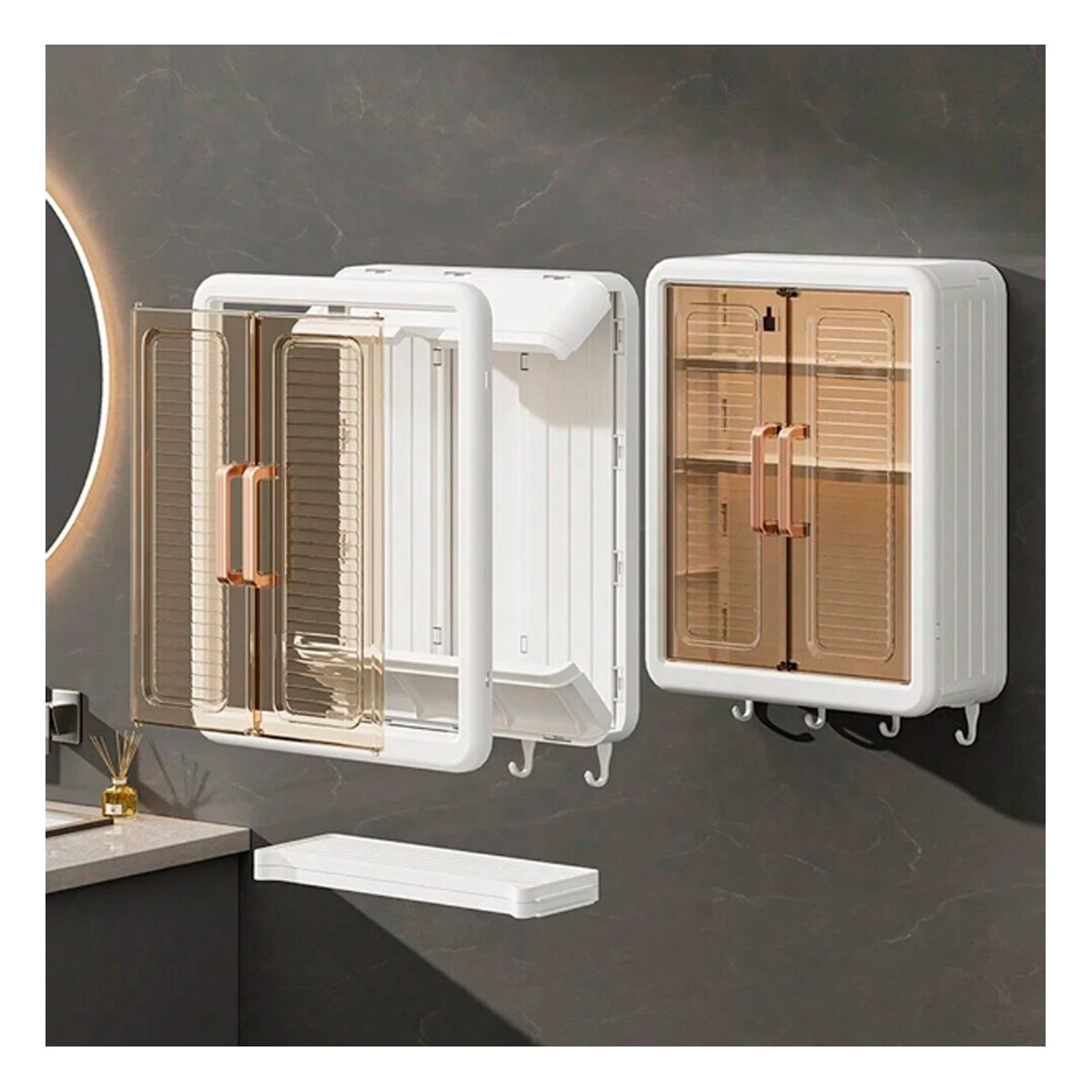 GRETAIL - Organizador Estante Para Baño Crema Shampoo Cocina Multiuso 3 Niveles