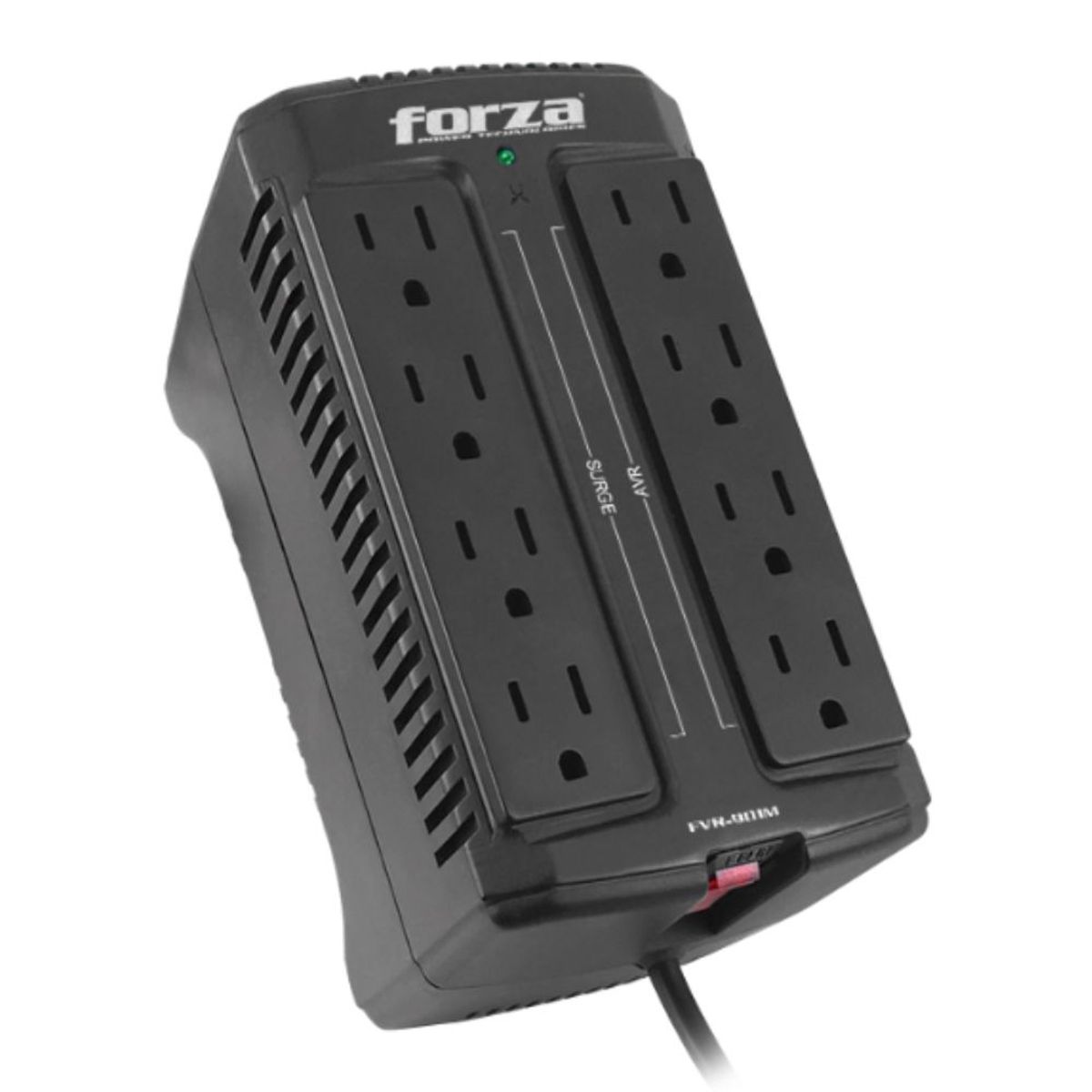 FORZA - ESTABILIZADOR DE VOLTAJE FORZA 8 TOMAS  FVR-902 900VA/450W 220VA
