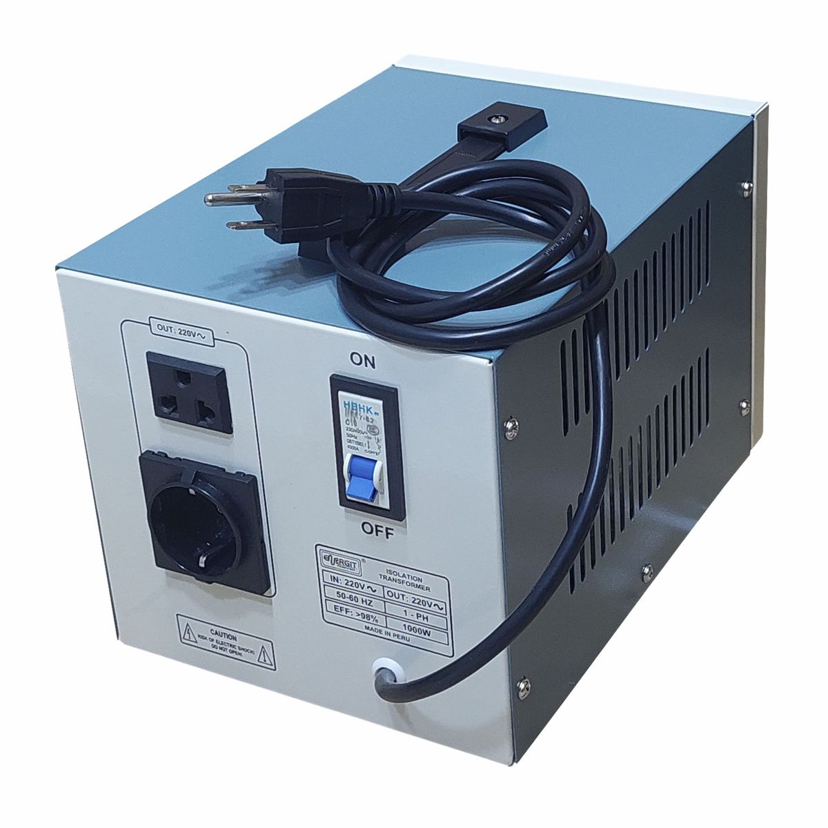 ENERGIT - TRANSFORMADOR DE AISLAMIENTO 1000W 1KVA 220V DIGITAL - ENERGIT