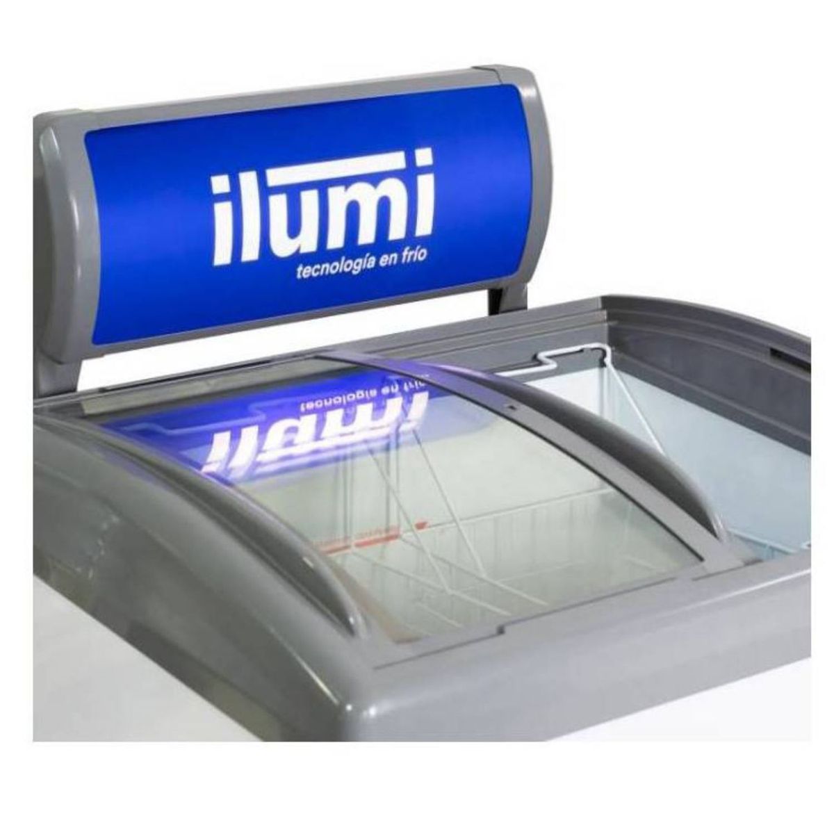 ILUMI - Congelador Ilumi TF-1600 con Tapa de Vidrio De 160 L