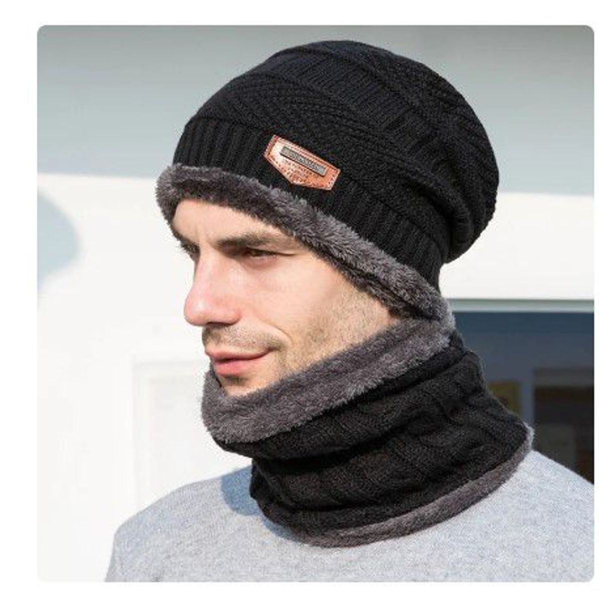 GENERICO - Gorro de Abrigo con Cuellera Super Suave