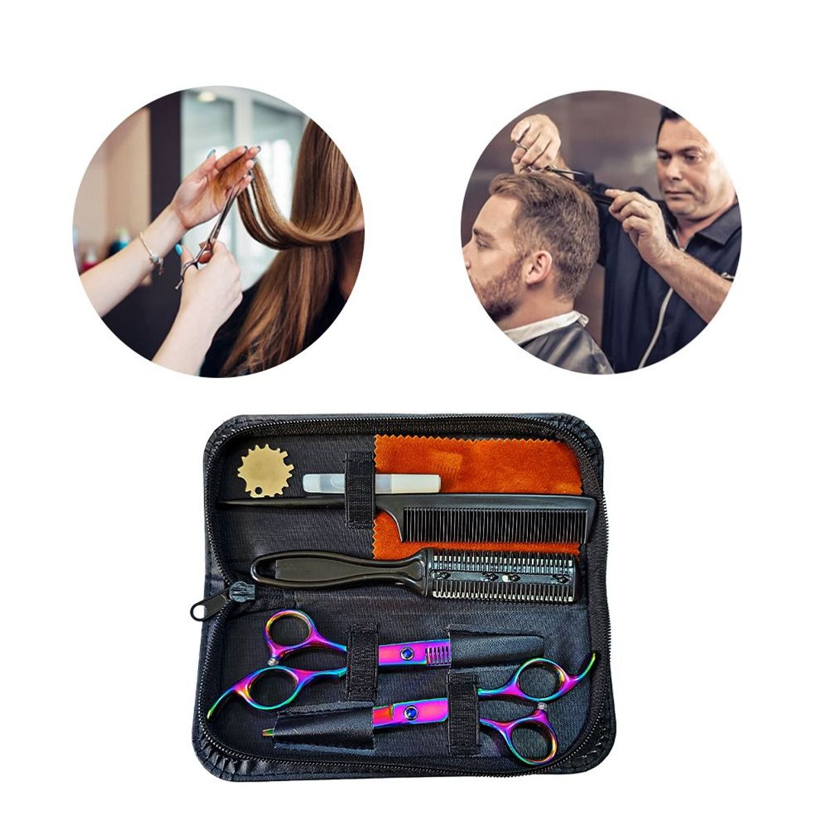 GENERICO - Kit de Tijeras para el Cabello - Professionales