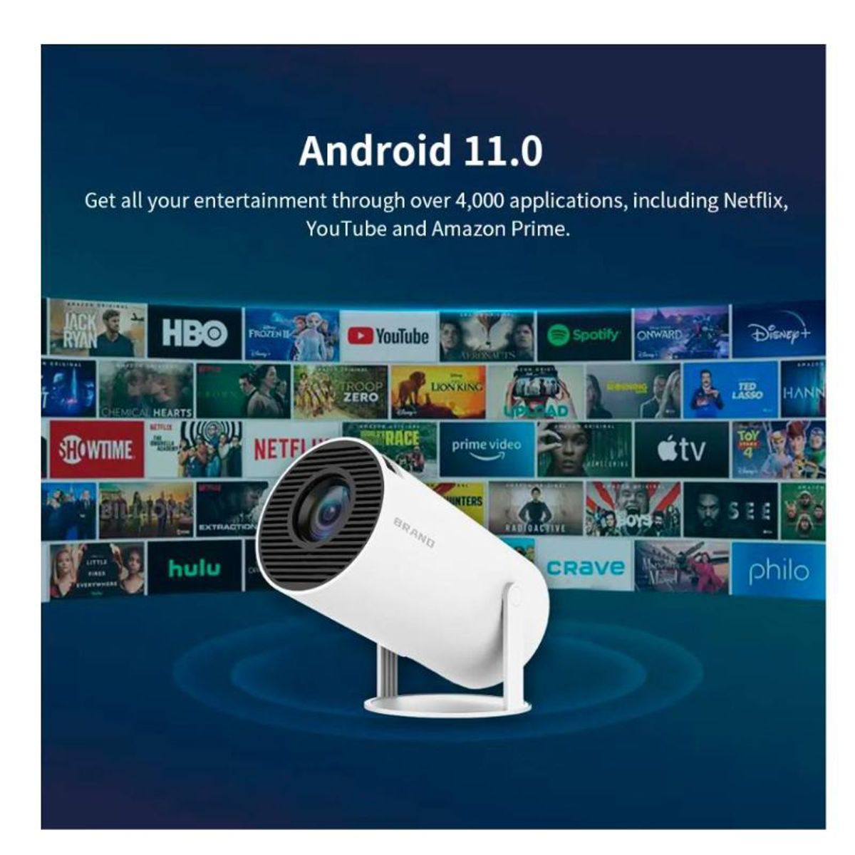 GENERICO - Proyector Portatil Android 11 Calidad Profesional Led 4k Wifi hy3000