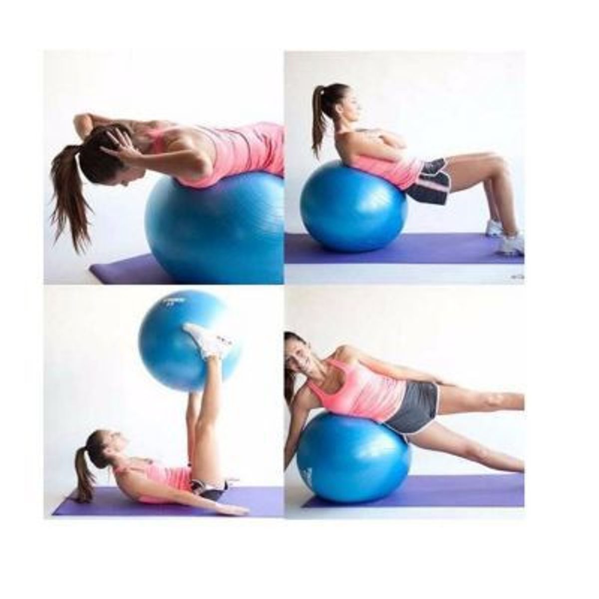 GENERICO - Gym Ball Pelota para Yoga Pilates 65cm  Inflador Aleatorio
