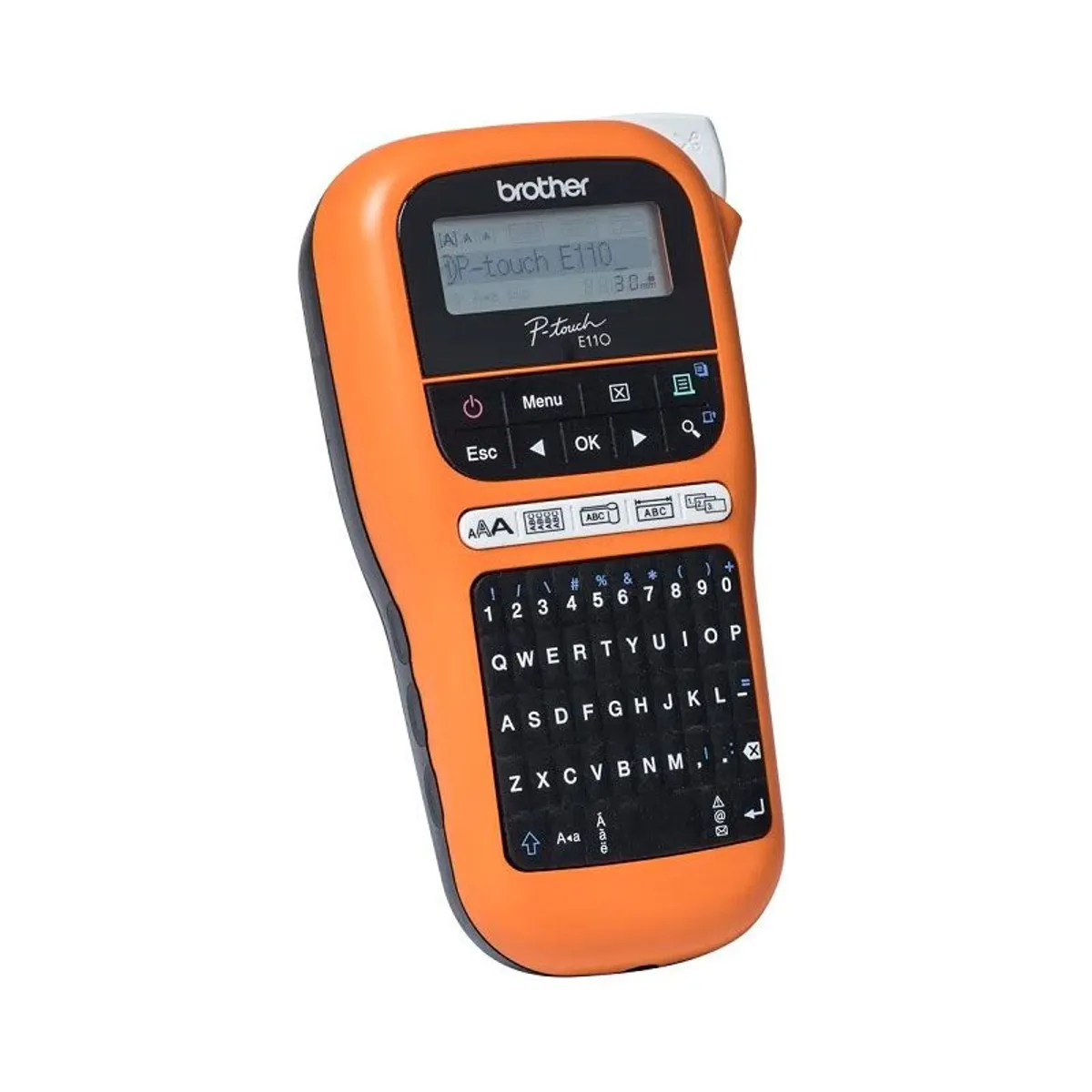 BROTHER - Rotuladora Portatil Brother PT-E110VP Con Maletin 20MMS NegroNaranja