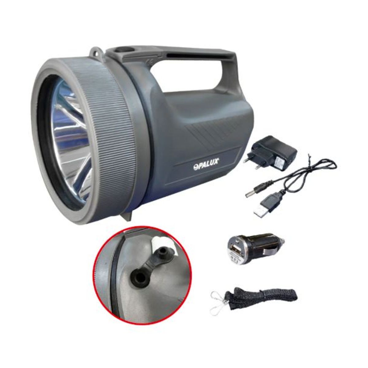 OPALUX - Linterna Antiexplosiva Recargable 5W HB-2222GY OPALUX