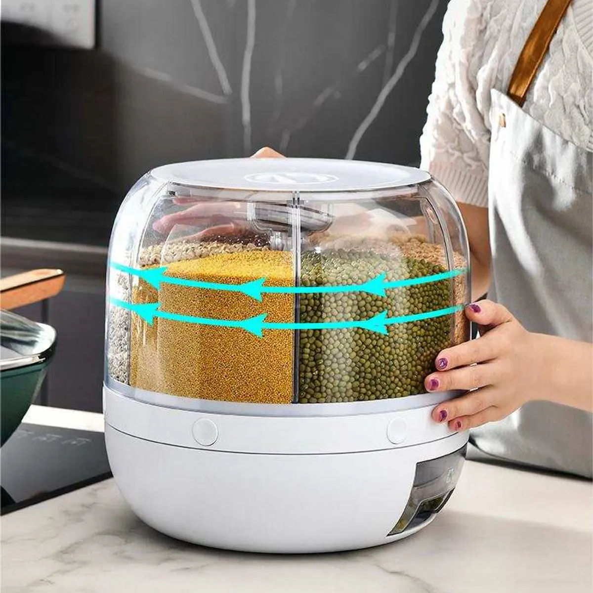 GENERICO - DISPENSADOR GIRATORIO DE MENESTRAS CEREALES Y ARROZ 5KG