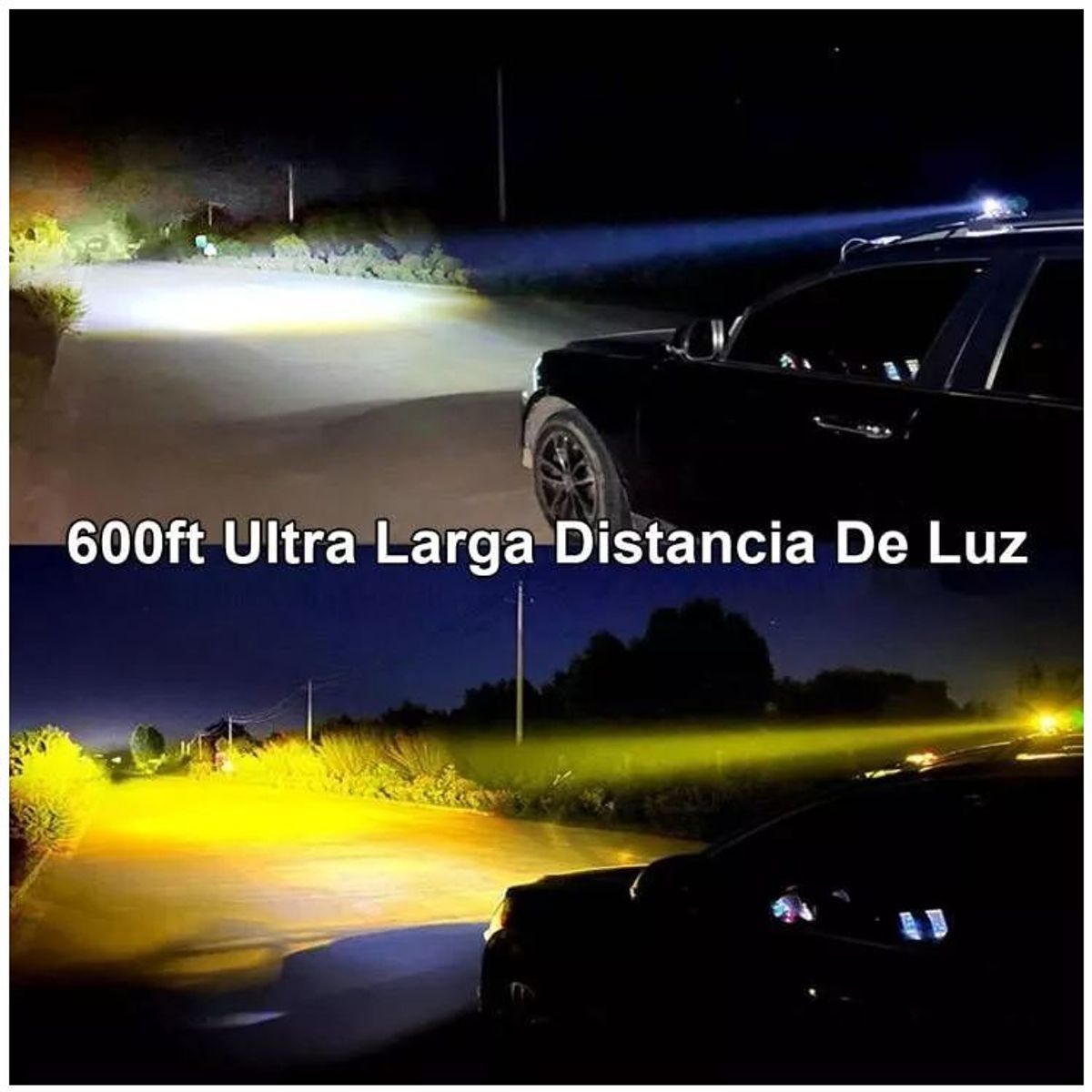 GENERICO - 2pzs Faros De Lupa 120w Doble Color Spot Luz Para Auto Moto