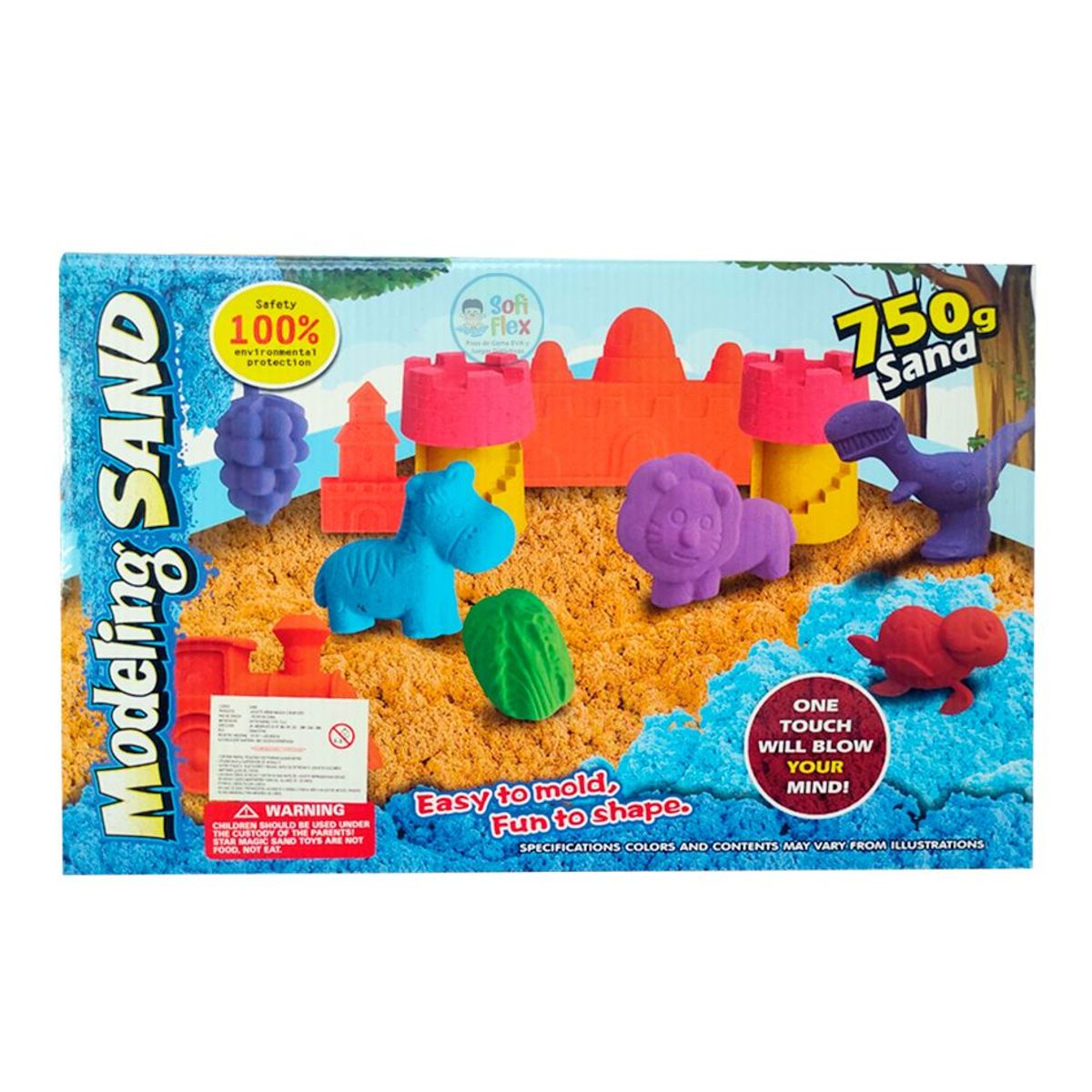 GENERICO - Arena Magica para Moldear Modeling Sand Caja de 750g