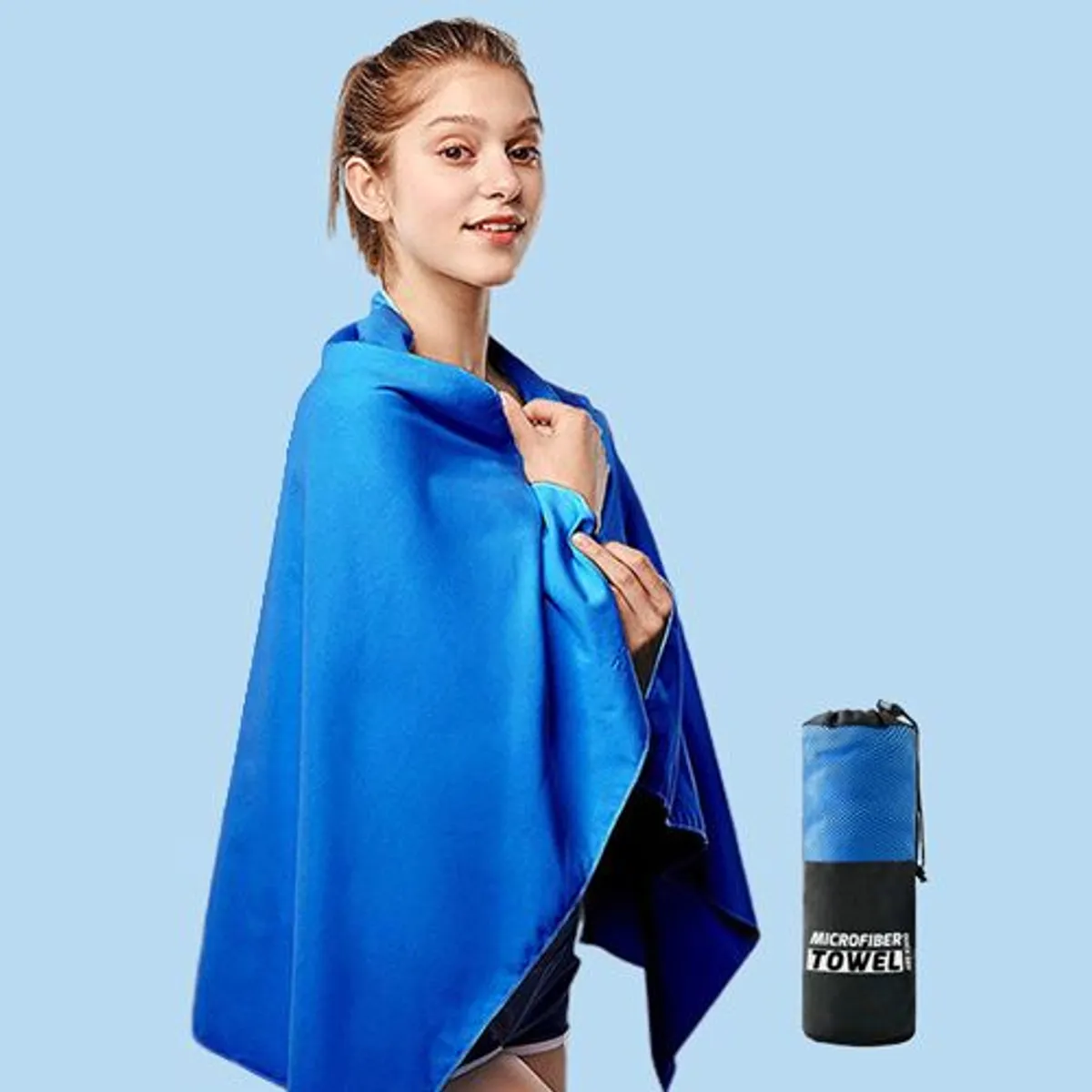 GENERICO - Toalla Deportiva Microfibra Absorvente Camping Sport Secado Rapido