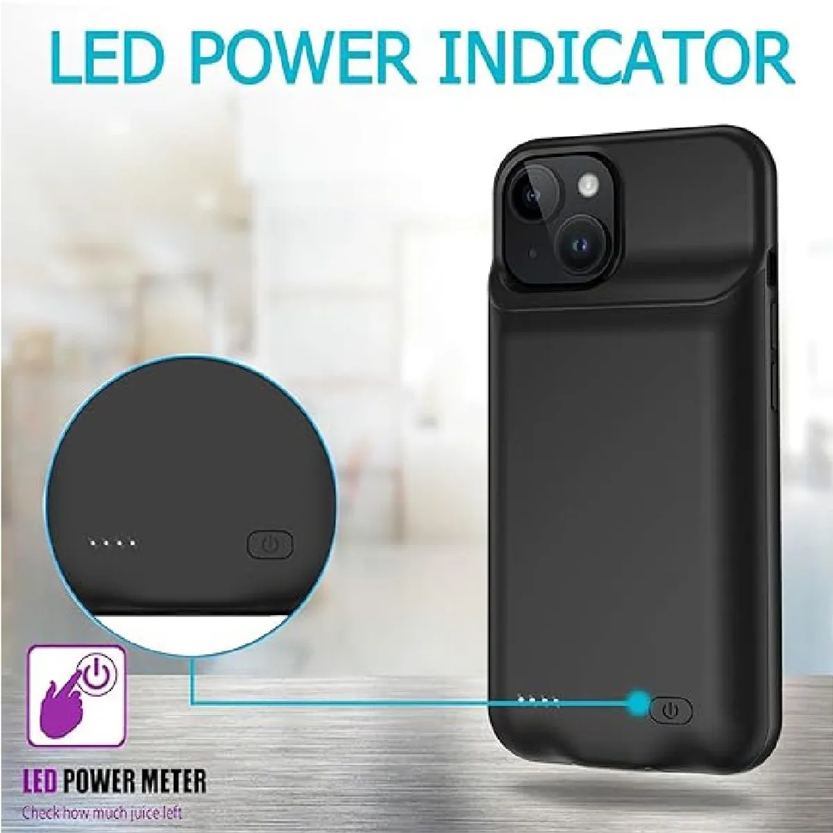 OTTOWARE - CASE CON BATERÍA PARA IPHONE 15 6.1 PULGADAS