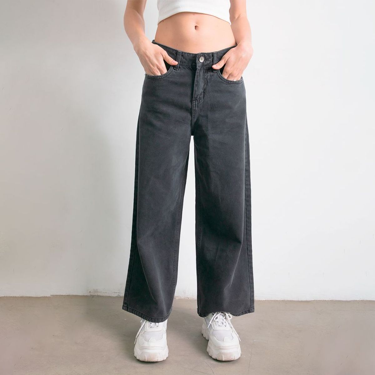 DESIRE - Jeans Wide Leg Black Desire para Mujer