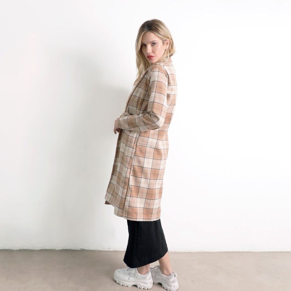 DESIRE - ABRIGO MAXI CUADROS  DESIRE PARA MUJER