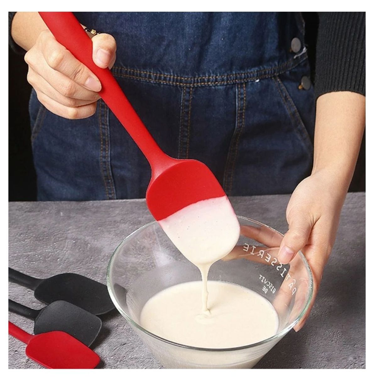 GENERICO - Espátula de Silicona Antiadherente Rojo