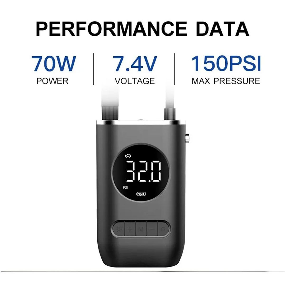 GENERICO - Inflador de Llantas Portatil Bomba de aire portátil carro