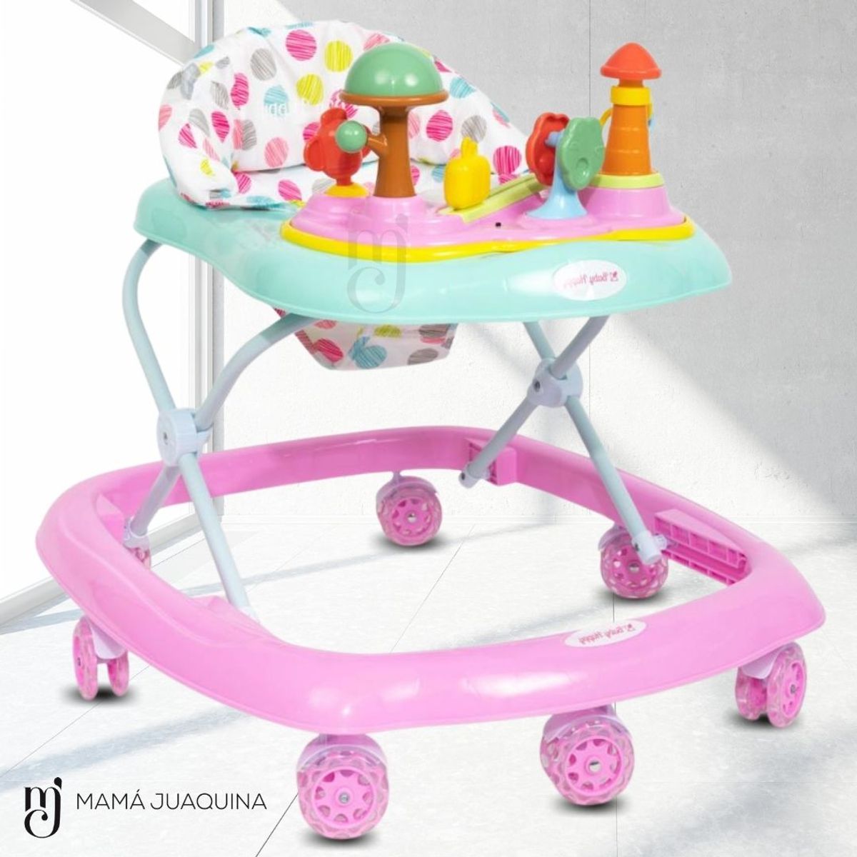 BABY HAPPY - Andador con Tablero Musical «HONGUITO II» Light Pink