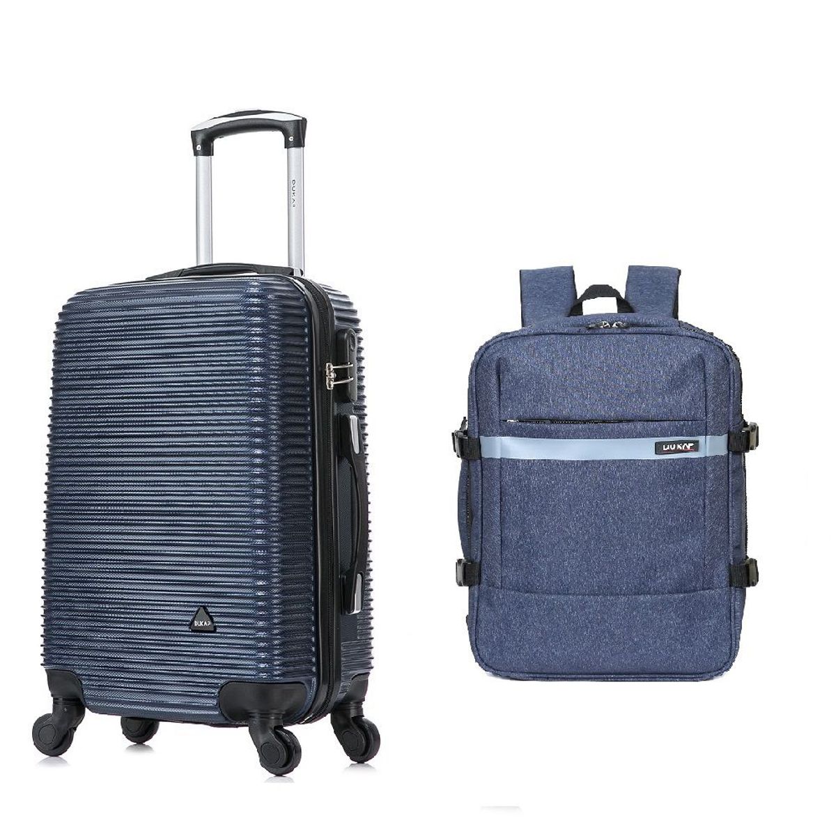 DUKAP - Maleta Cabinera Royal Azul y Mochila Viajera Indigo Azul