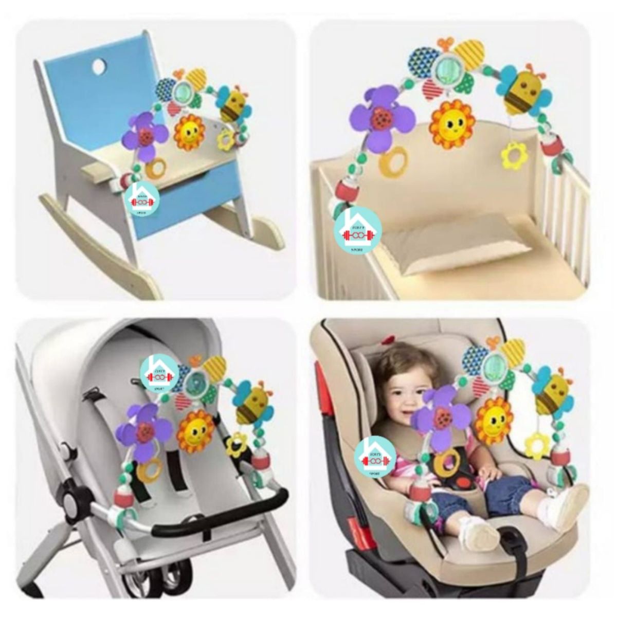 HUANGER - Juguete Móvil Arco de Actividades Musical para Cuna