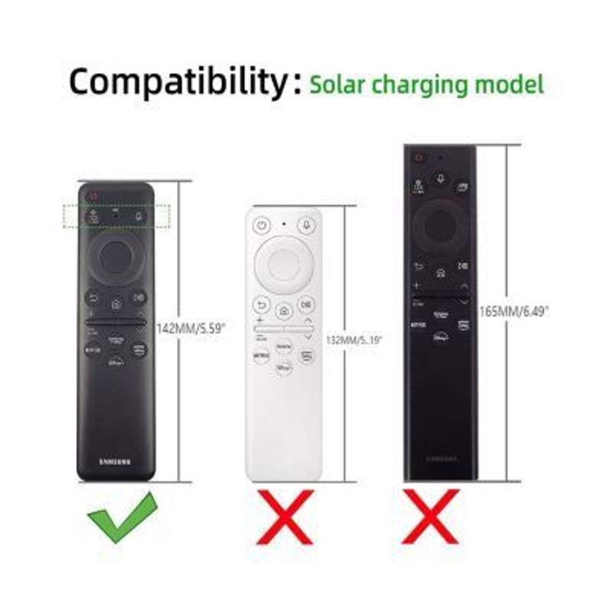 UNIVERSAL - Funda Para Control Samsung Solar Smart Tv 2023- Negro