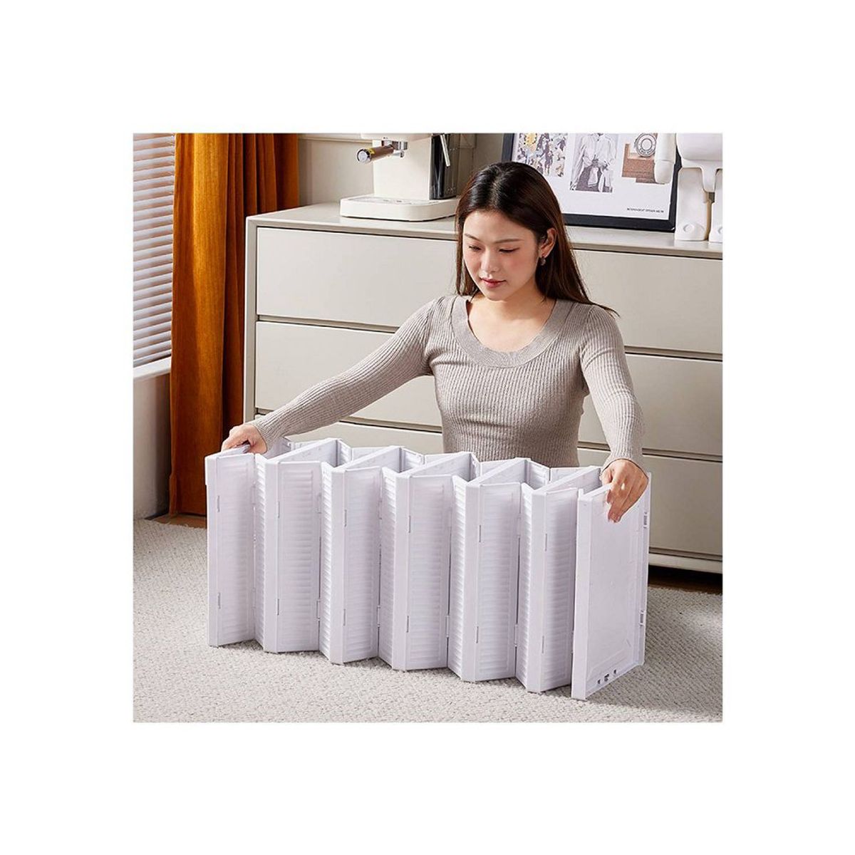 OTTOWARE - ZAPATERA DE 6 NIVELES PLEGABLE ACRÍLICO