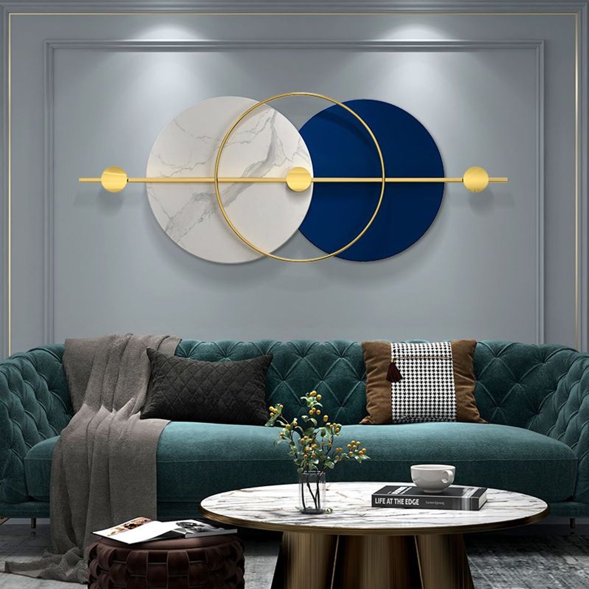 GENERICO - Decoración de Pared Fondo Nórdico Arte Tridimensional De Hierro