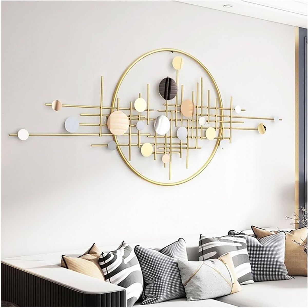 GENERICO - Adorno De Pared Decoración Arte Moderno Colgante Metalico Nórdico