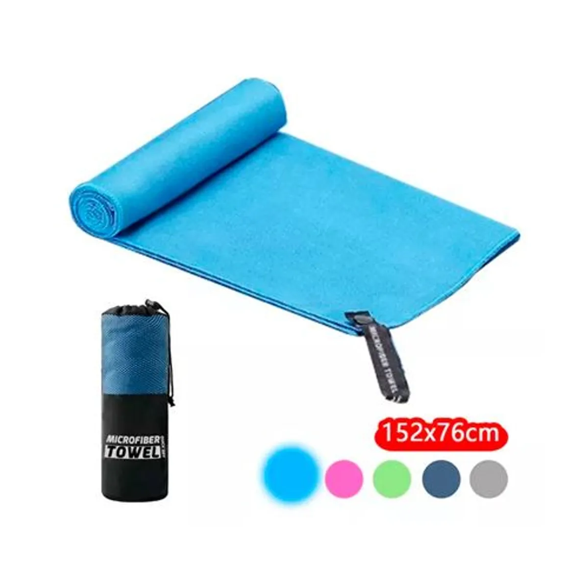 GENERICO - Toalla Deportiva Microfibra Absorvente Camping Sport Secado