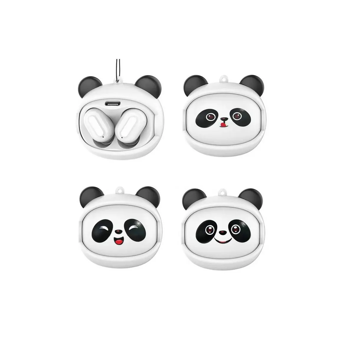 EWTTO - Audífonos Bluetooth Ewtto Diseño Panda y Rostro Intercambiable